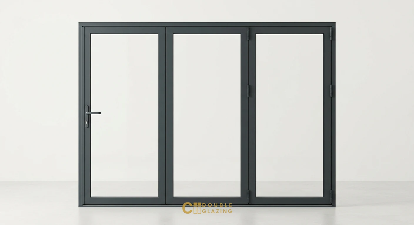 Aluminium Bi-Fold Doors in Anthracite Grey