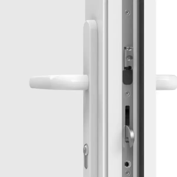 Multipoint lock and cylinder on a door