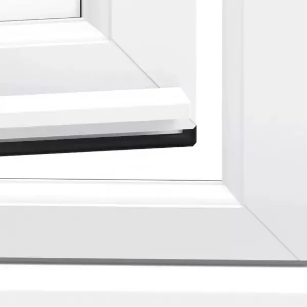 Aluminium low threshold on a uPVC door