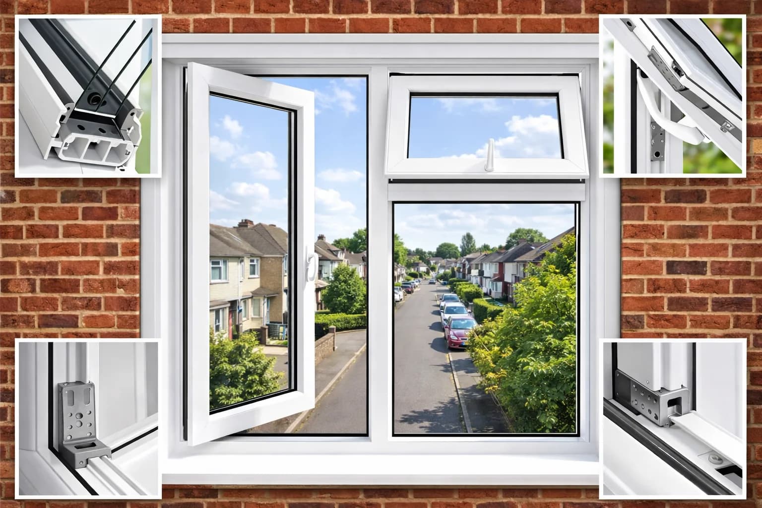Casement windows main graphic created for CII Double Glazing