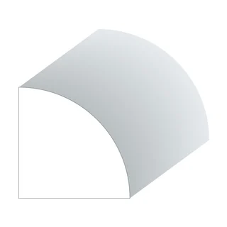 19mm uPVC quadrant trim profile