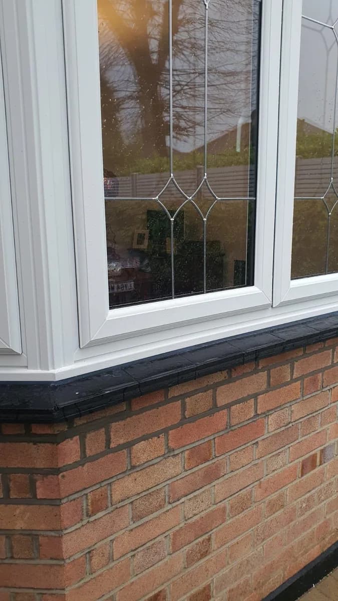 White uPVC casement windows with leaded glass installed in Romford by Cii Double Glazing