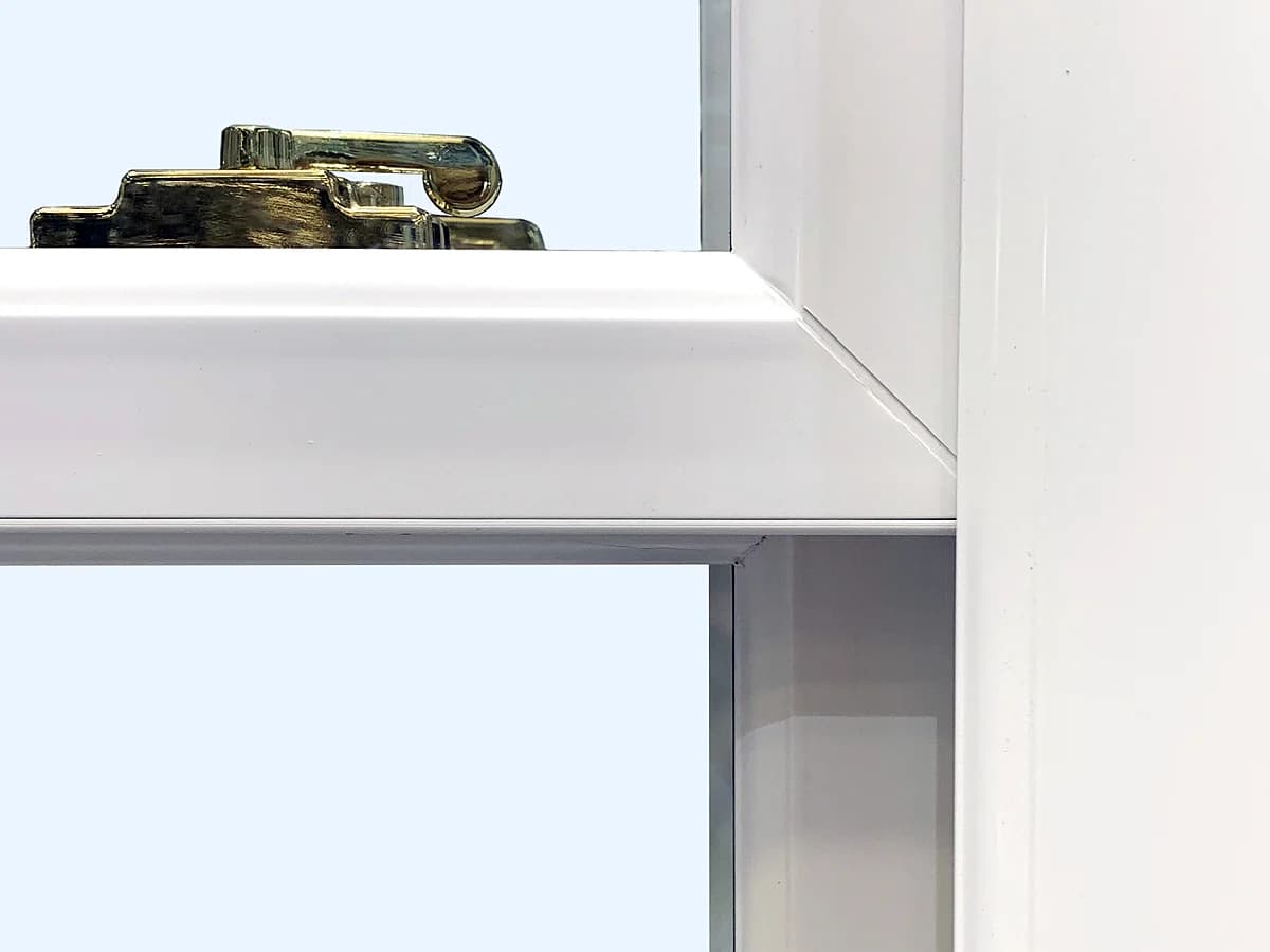 Meeting rail detail on a sash window