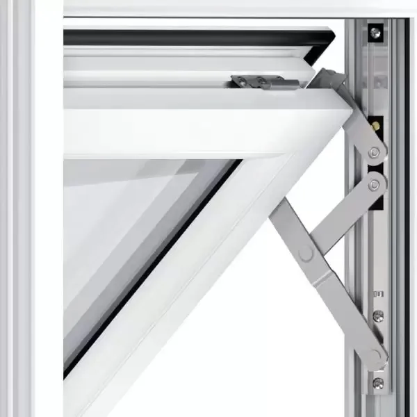 Friction stay on an open casement sash